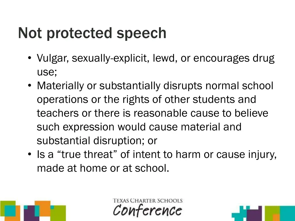 not protected speech