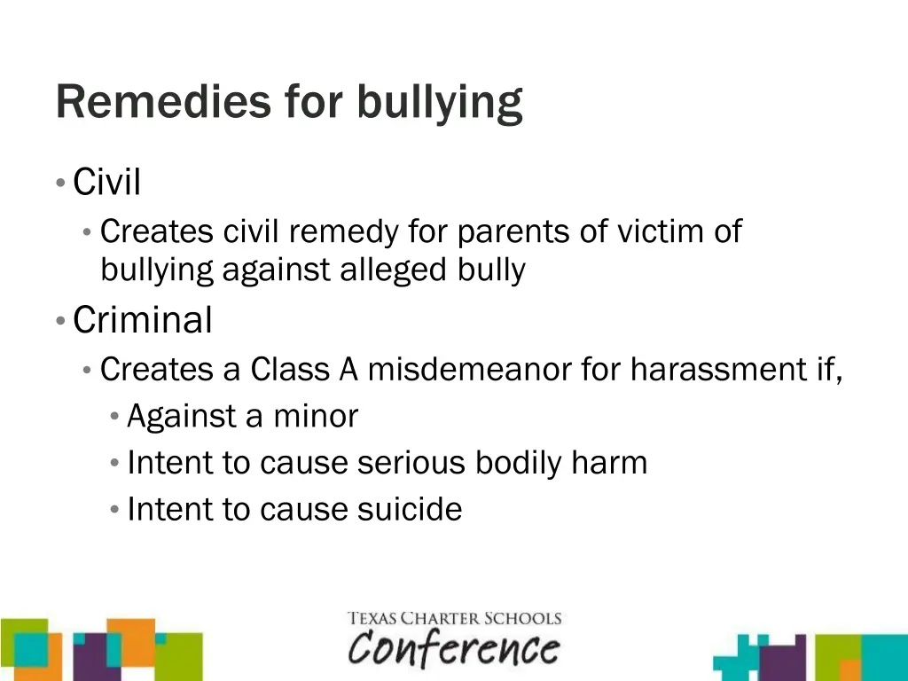 remedies for bullying