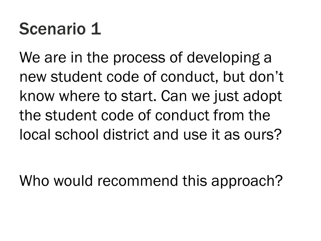 scenario 1