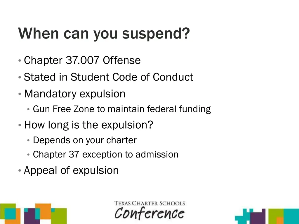 when can you suspend