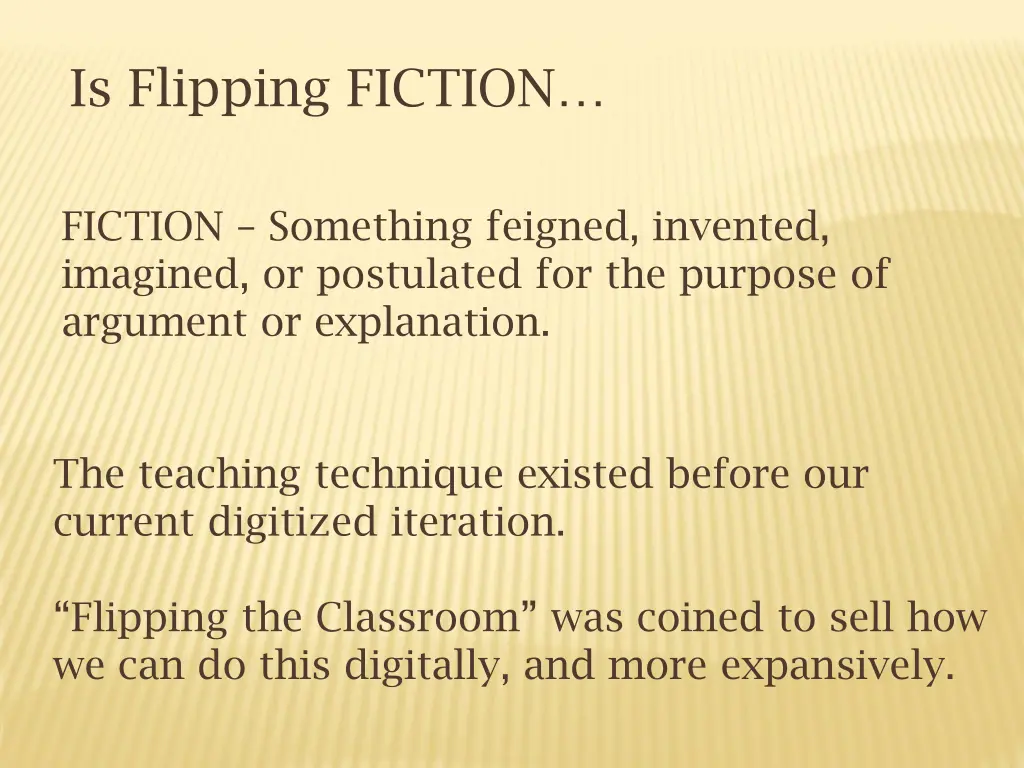 is flipping fiction