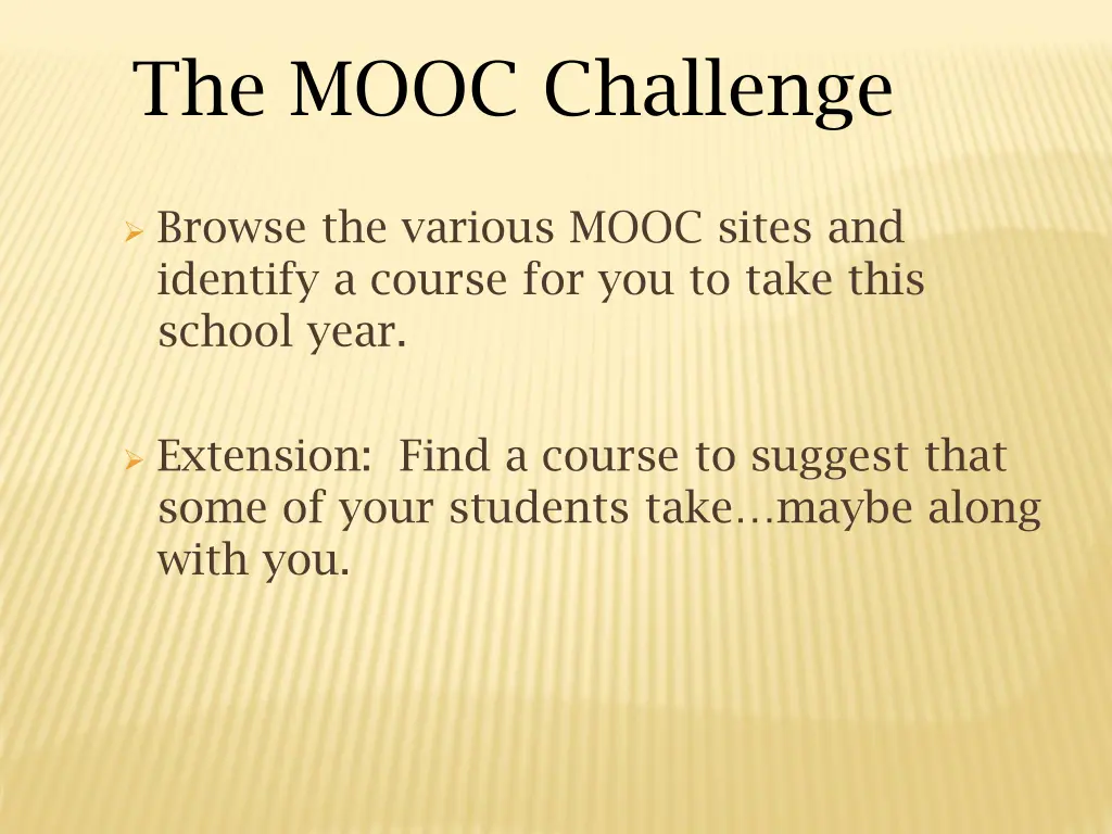 the mooc challenge