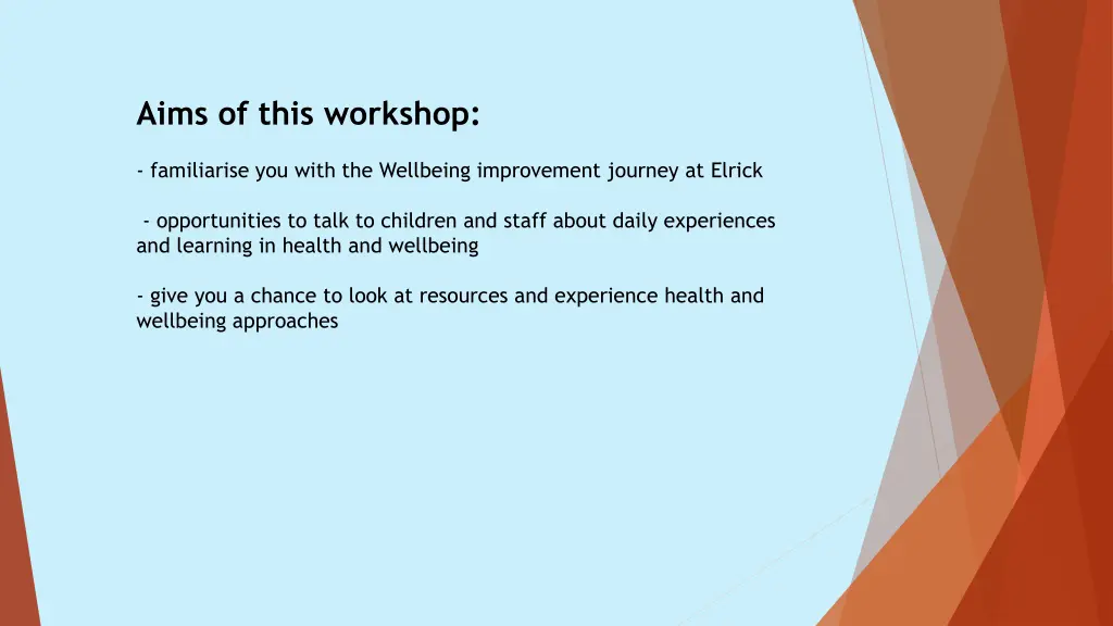 aims of this workshop