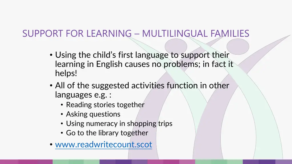 support for learning multilingual families