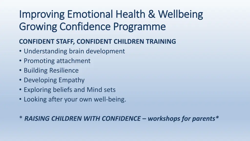 improving emotional health wellbeing improving