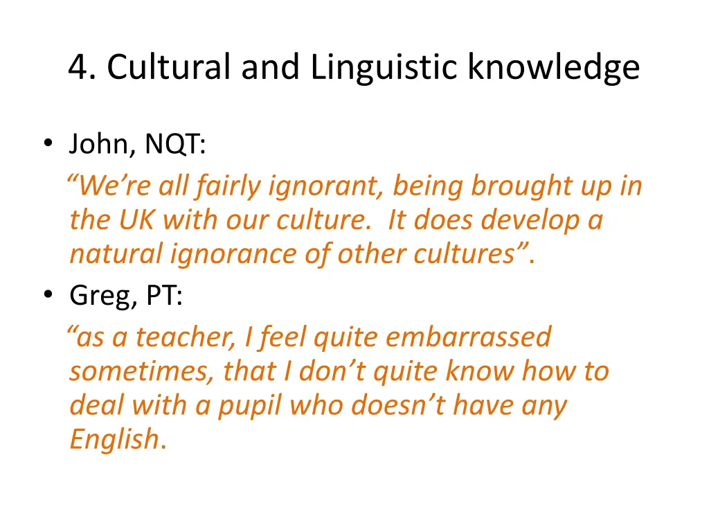 4 cultural and linguistic knowledge