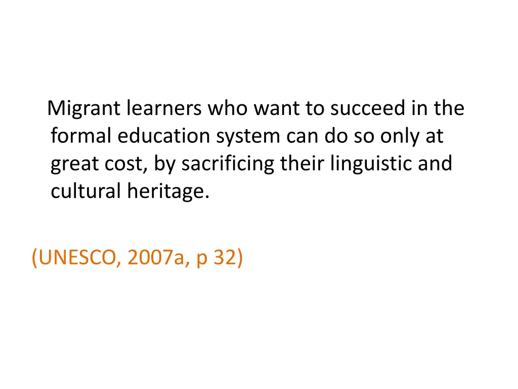 migrant learners who want to succeed