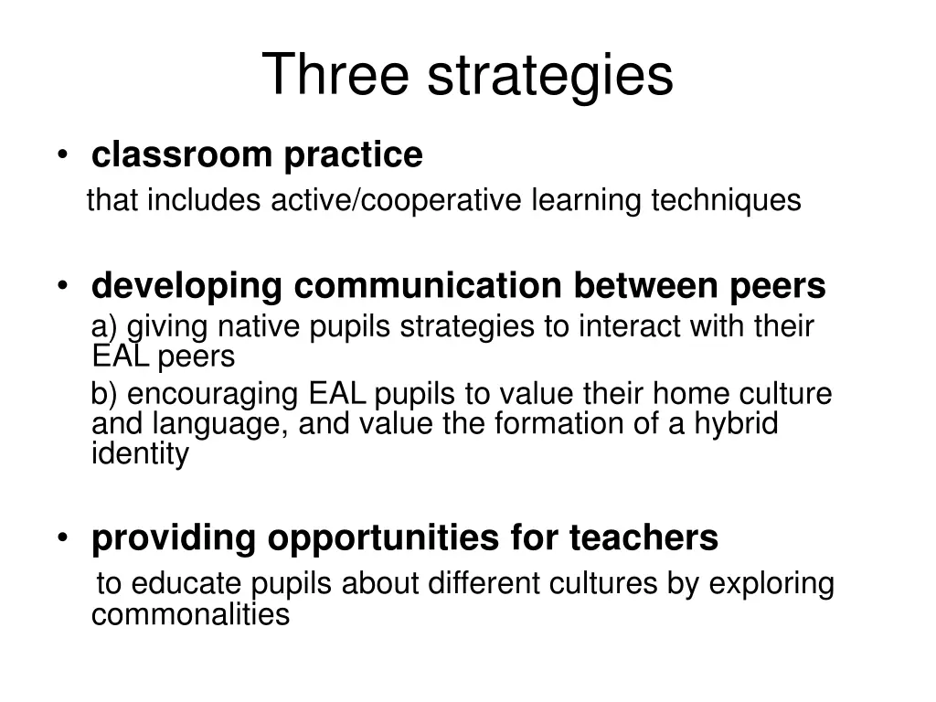 three strategies 1