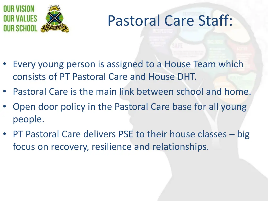 pastoral care staff