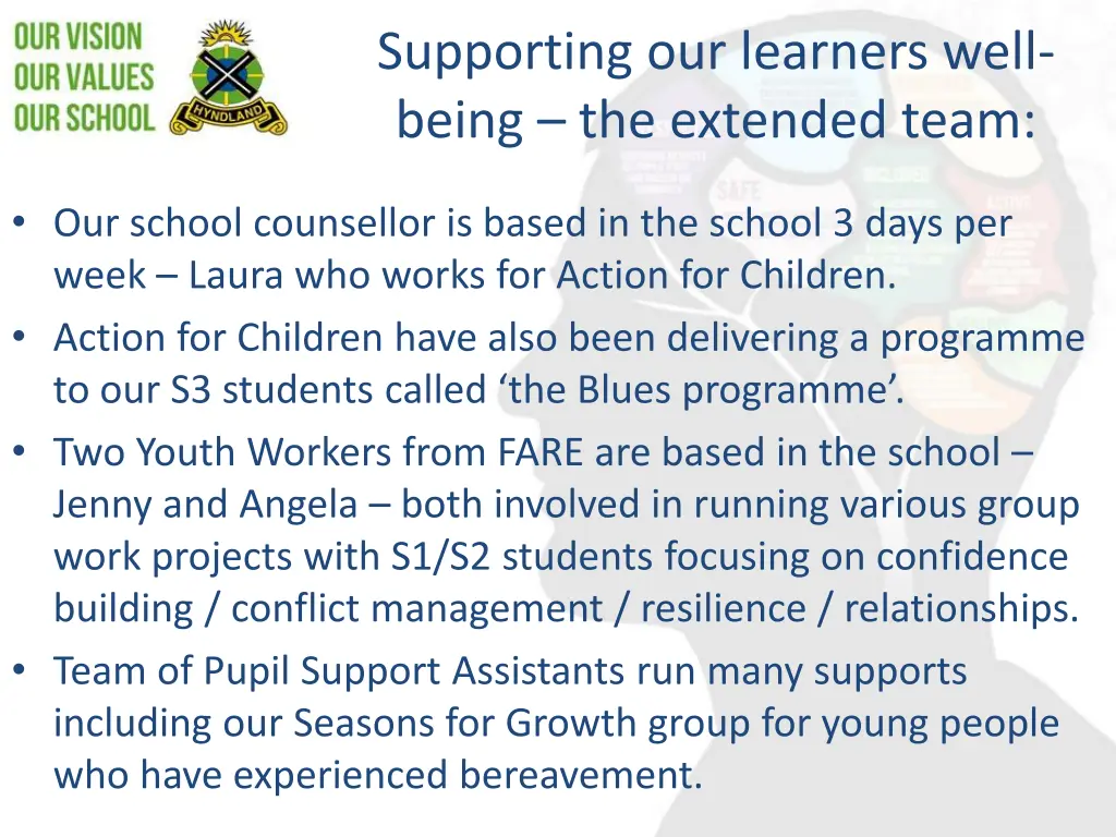 supporting our learners well being the extended