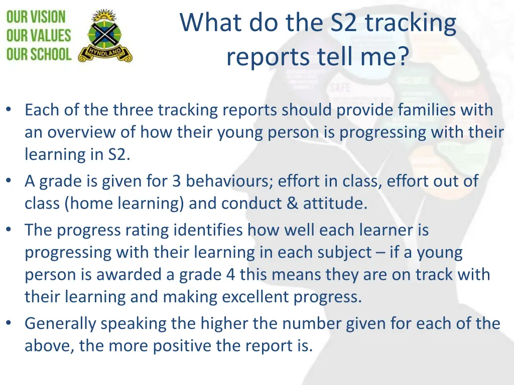 what do the s2 tracking reports tell me