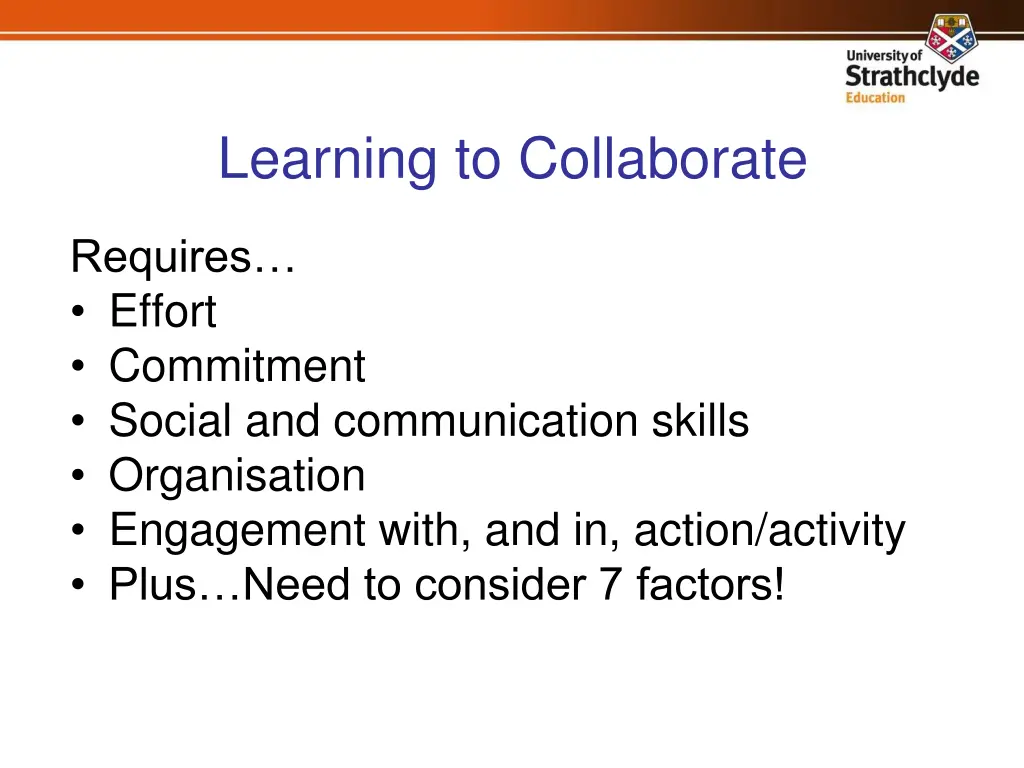 learning to collaborate