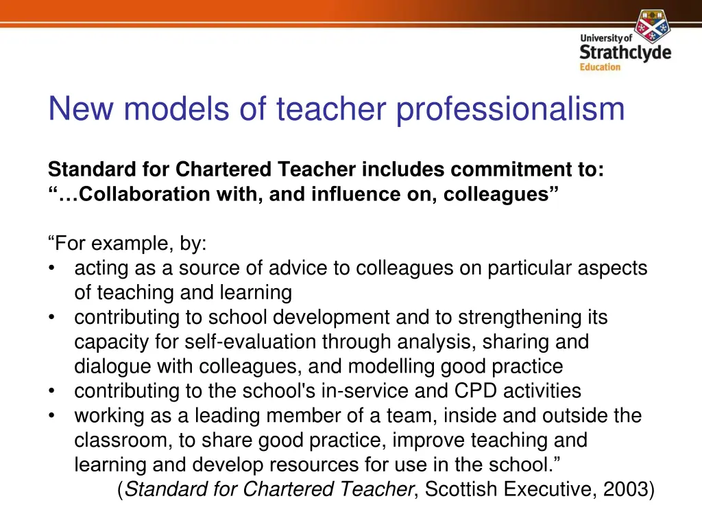 new models of teacher professionalism