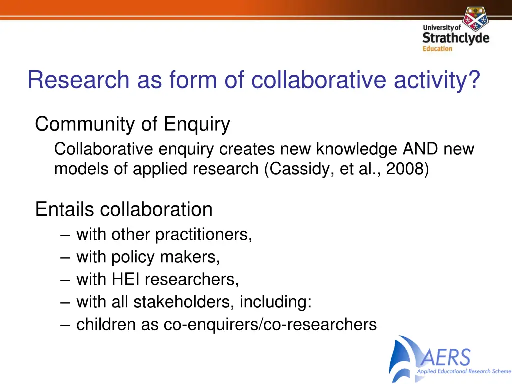 research as form of collaborative activity 1