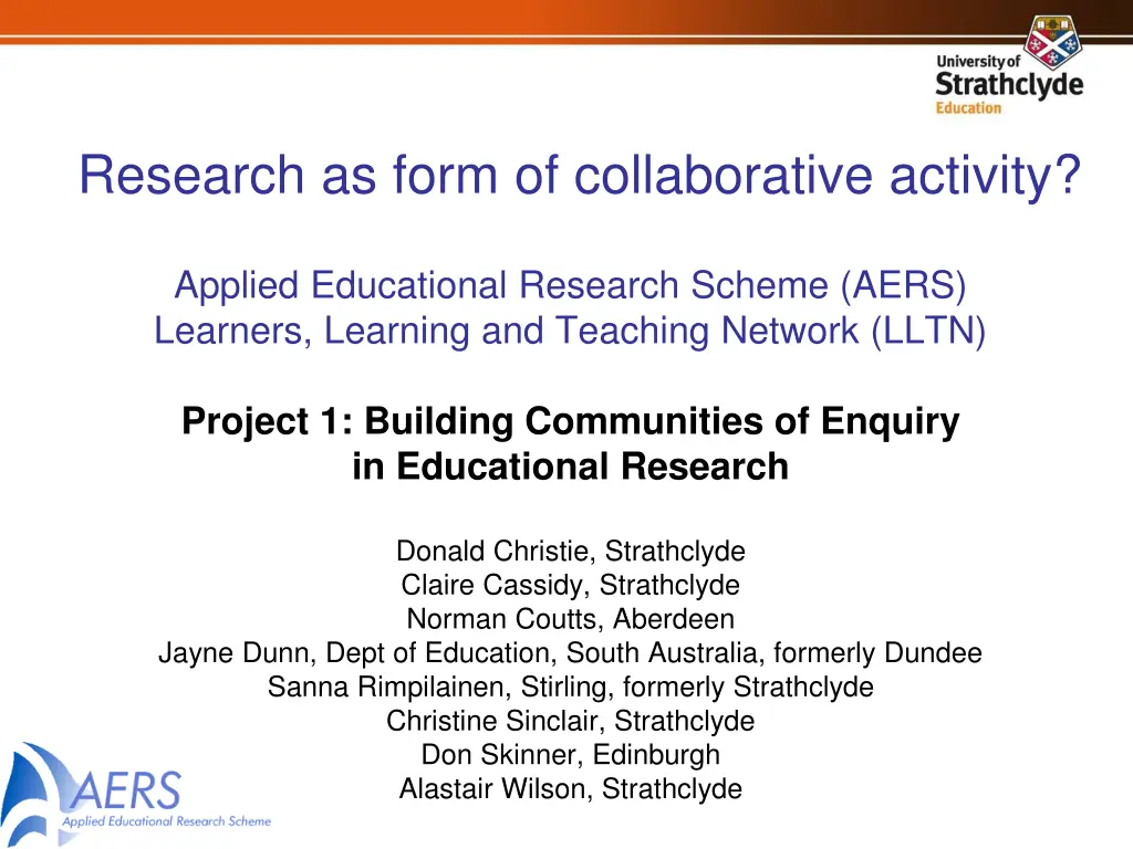 research as form of collaborative activity