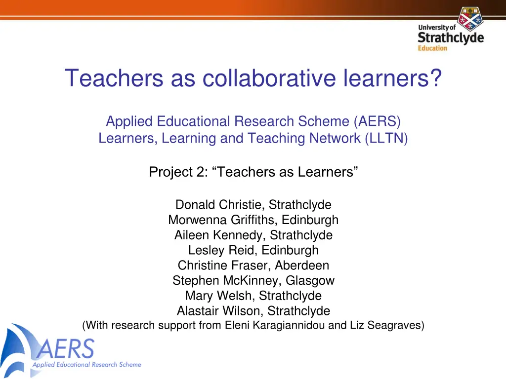 teachers as collaborative learners 1