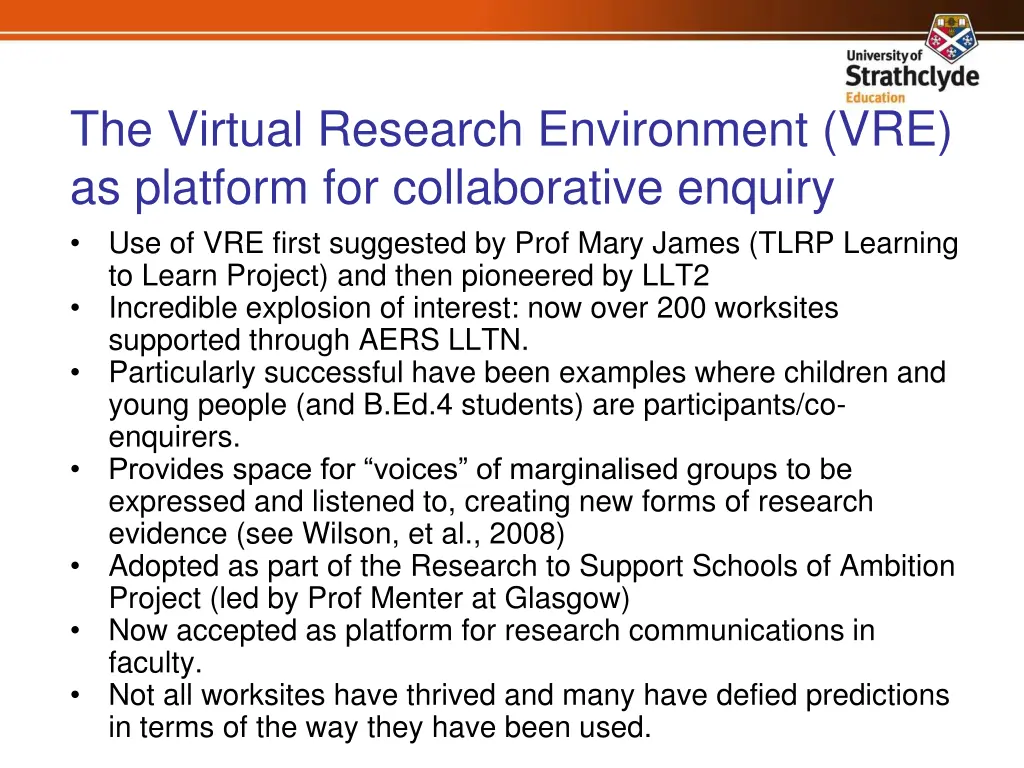 the virtual research environment vre as platform