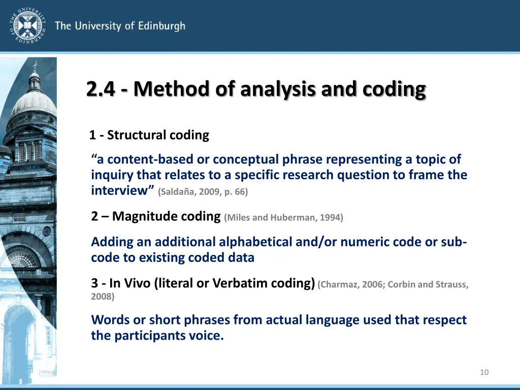 2 4 method of analysis and coding