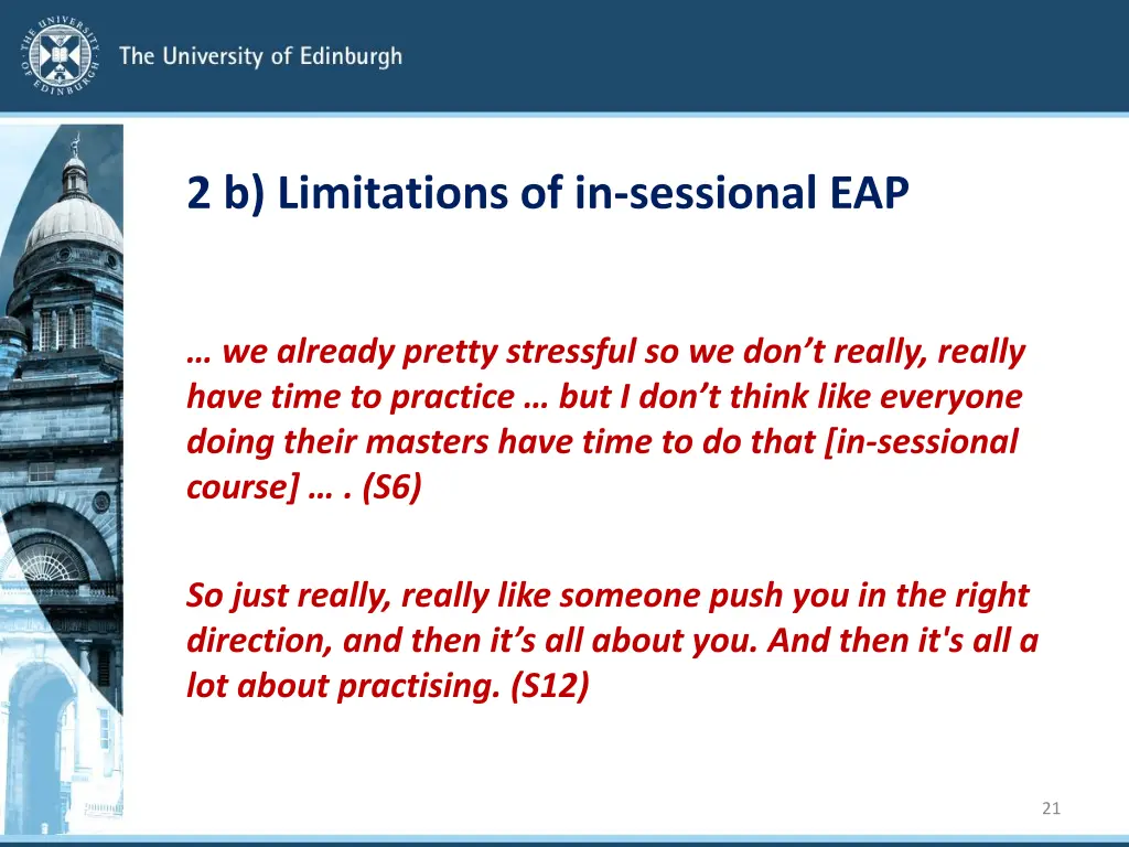 2 b limitations of in sessional eap