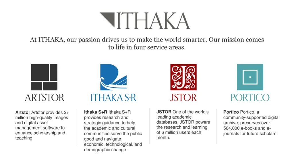 at ithaka our passion drives us to make the world