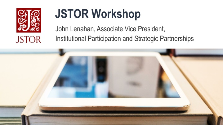 jstor workshop