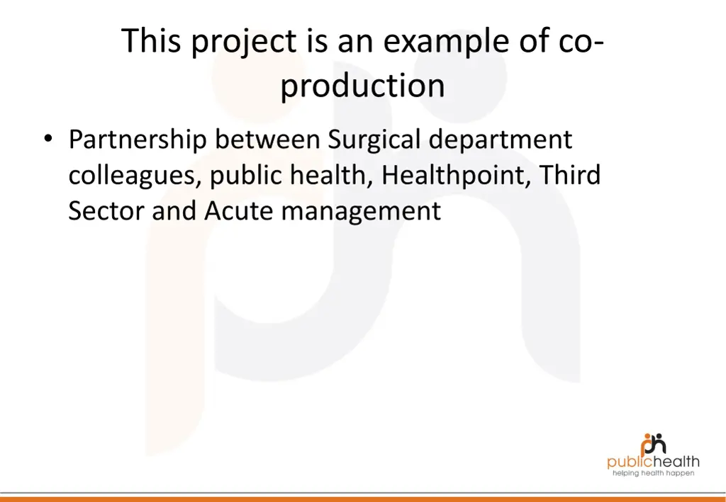 this project is an example of co production