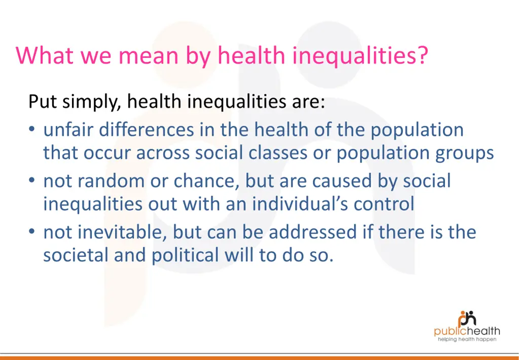 what we mean by health inequalities