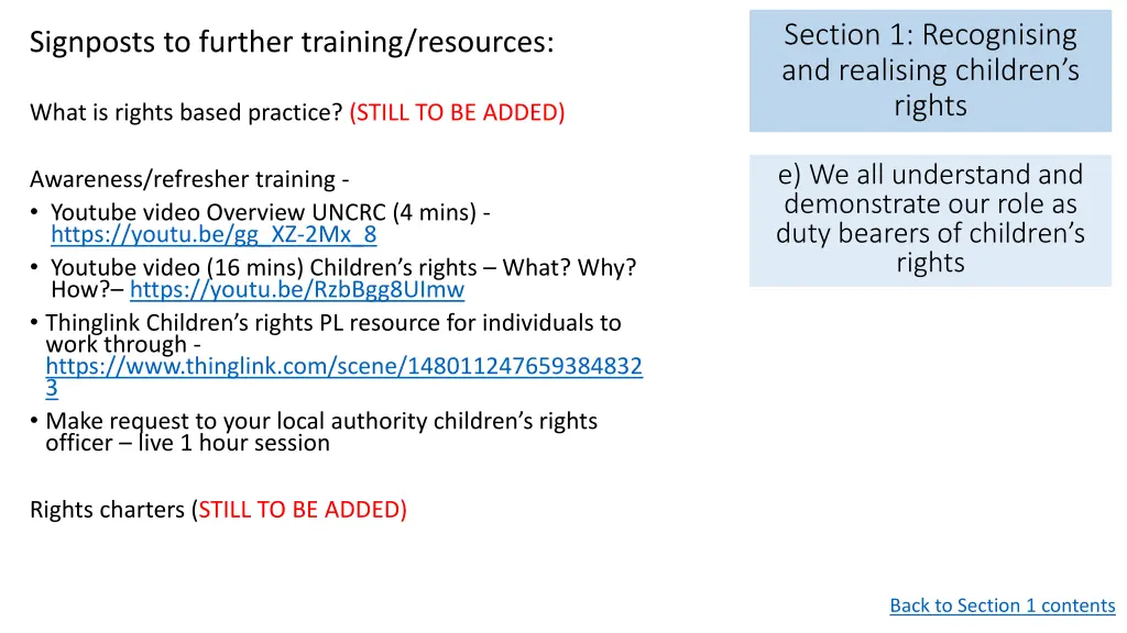 section 1 recognising and realising children 8