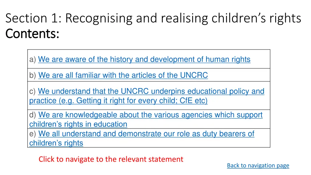 section 1 recognising and realising children