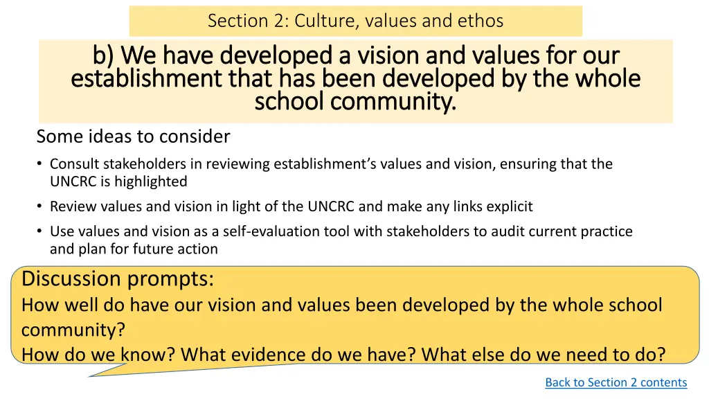 section 2 culture values and ethos b we have