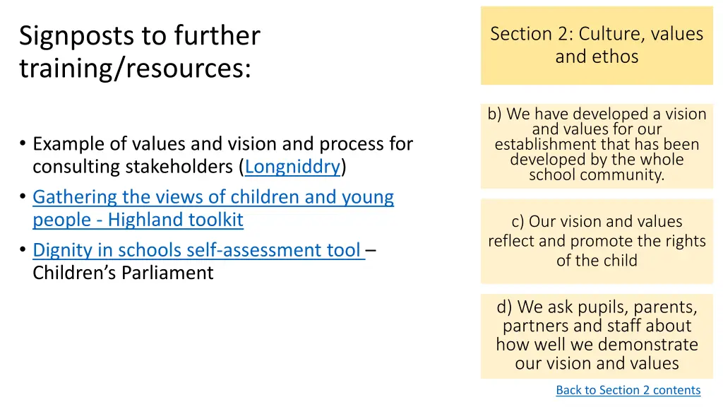 signposts to further training resources 1