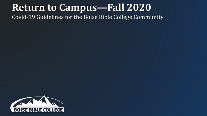 return to campus fall 2020 covid 19 guidelines