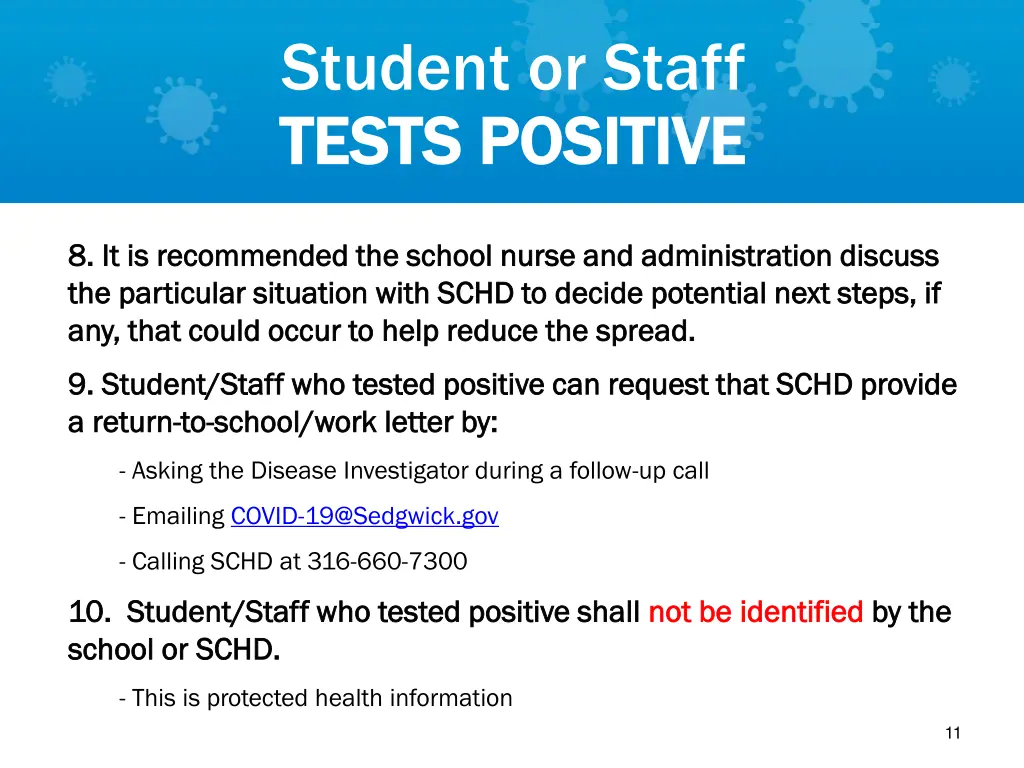 student or staff tests positive tests positive 3