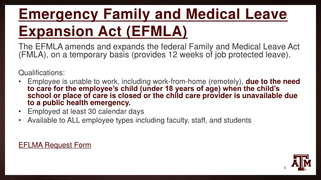 emergency family and medical leave expansion