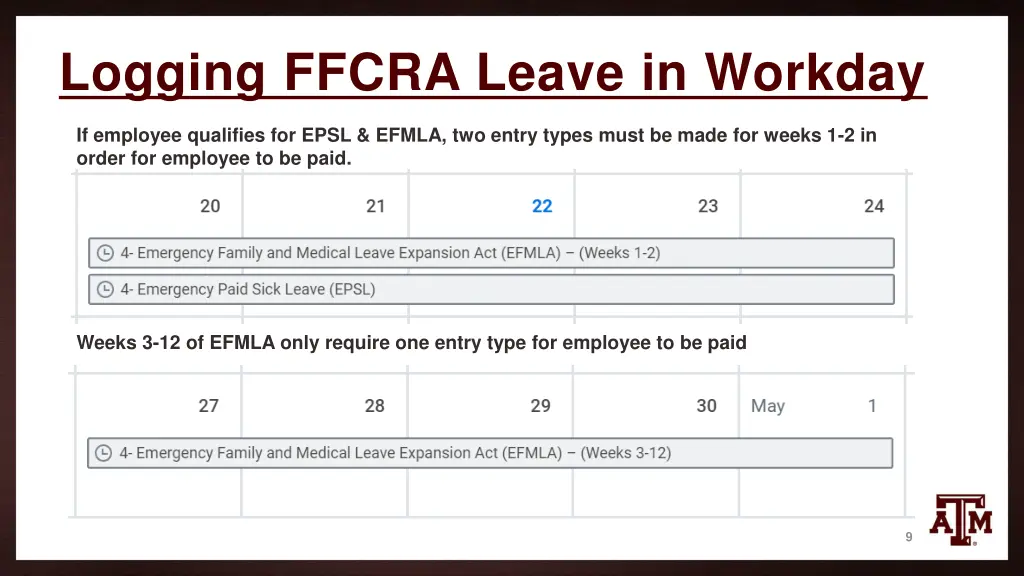 logging ffcra leave in workday 1