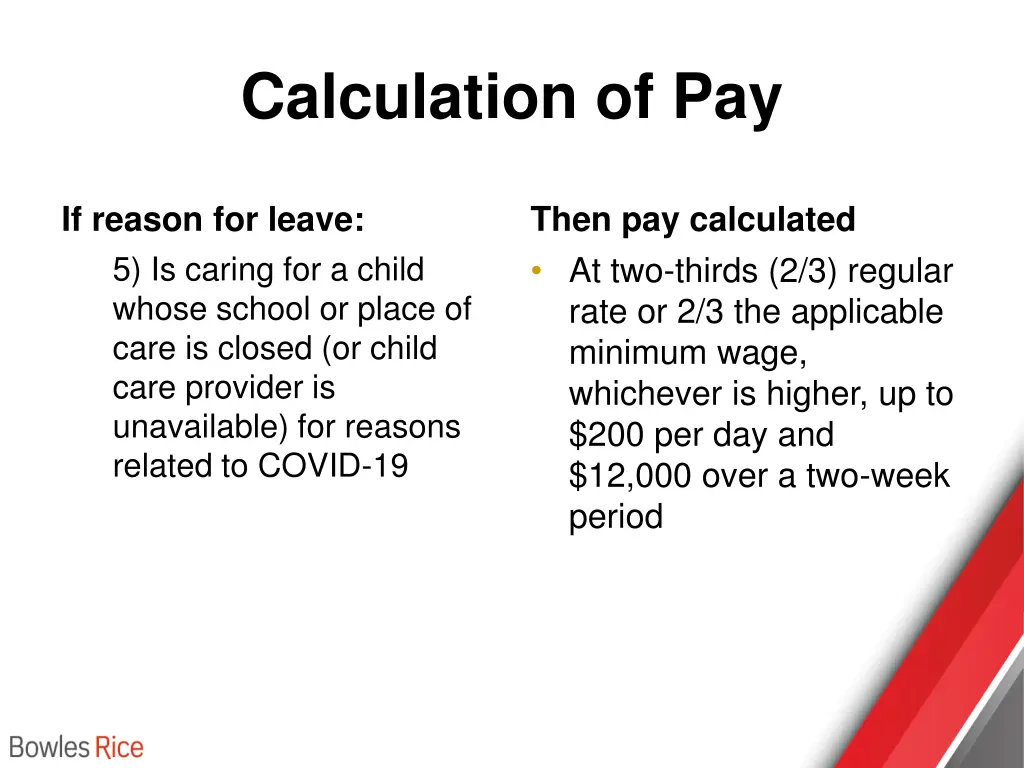 calculation of pay 2