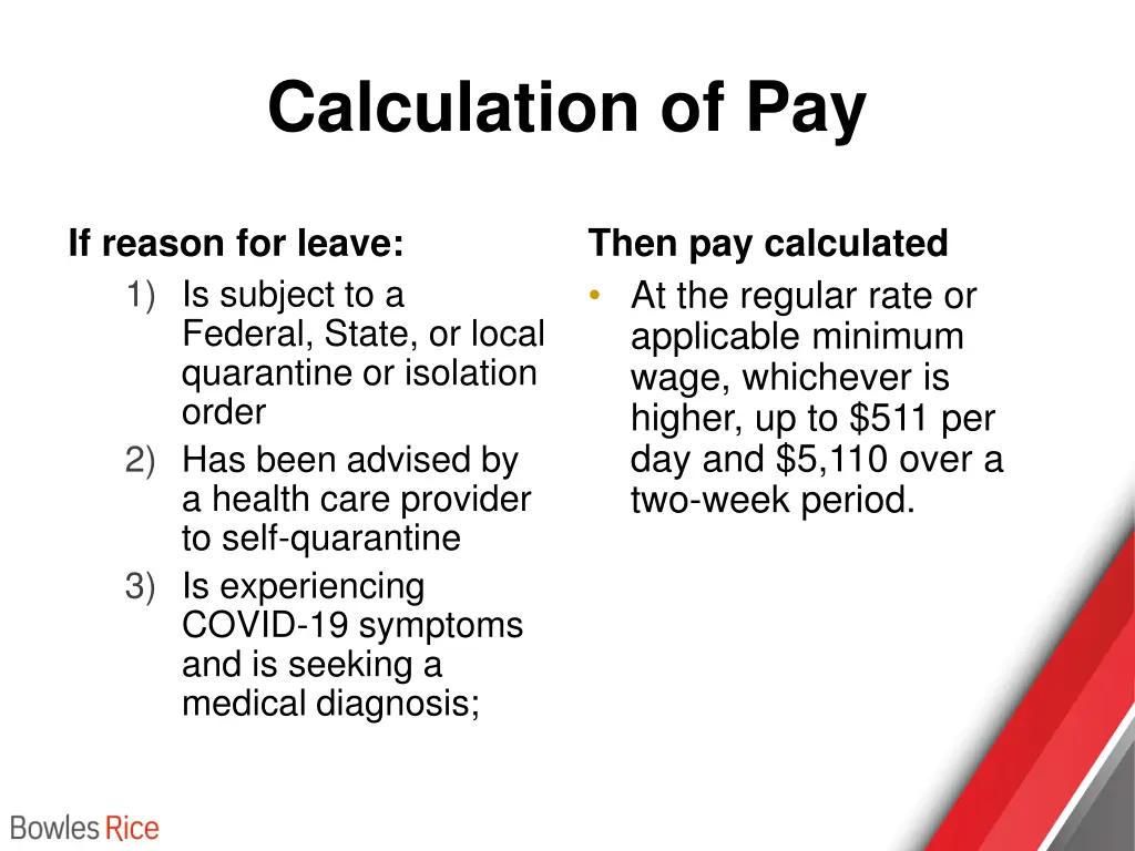 calculation of pay