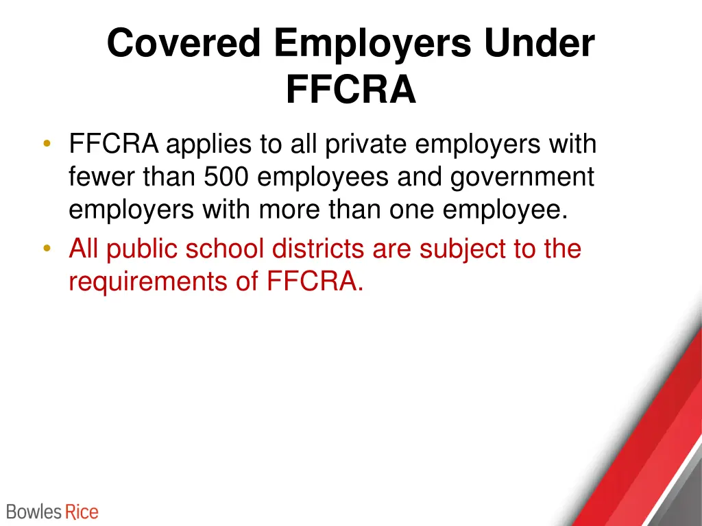 covered employers under ffcra