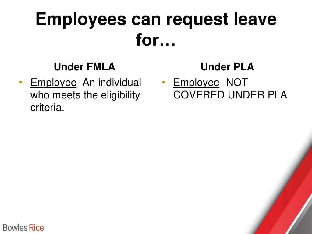 employees can request leave for 4