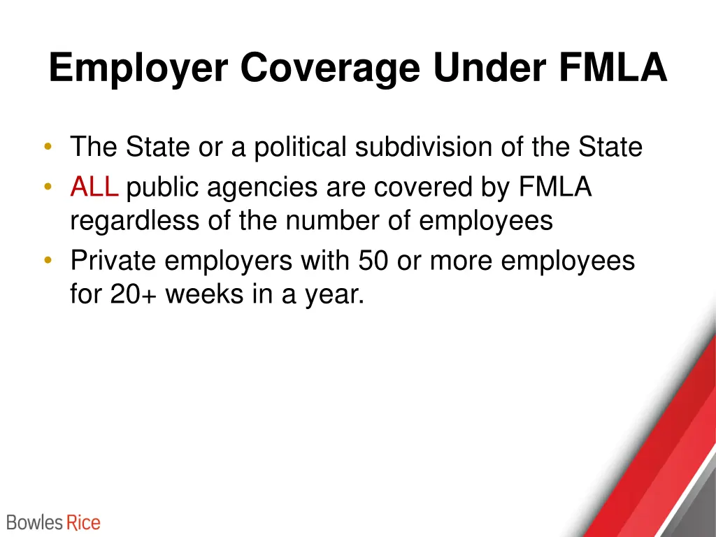 employer coverage under fmla