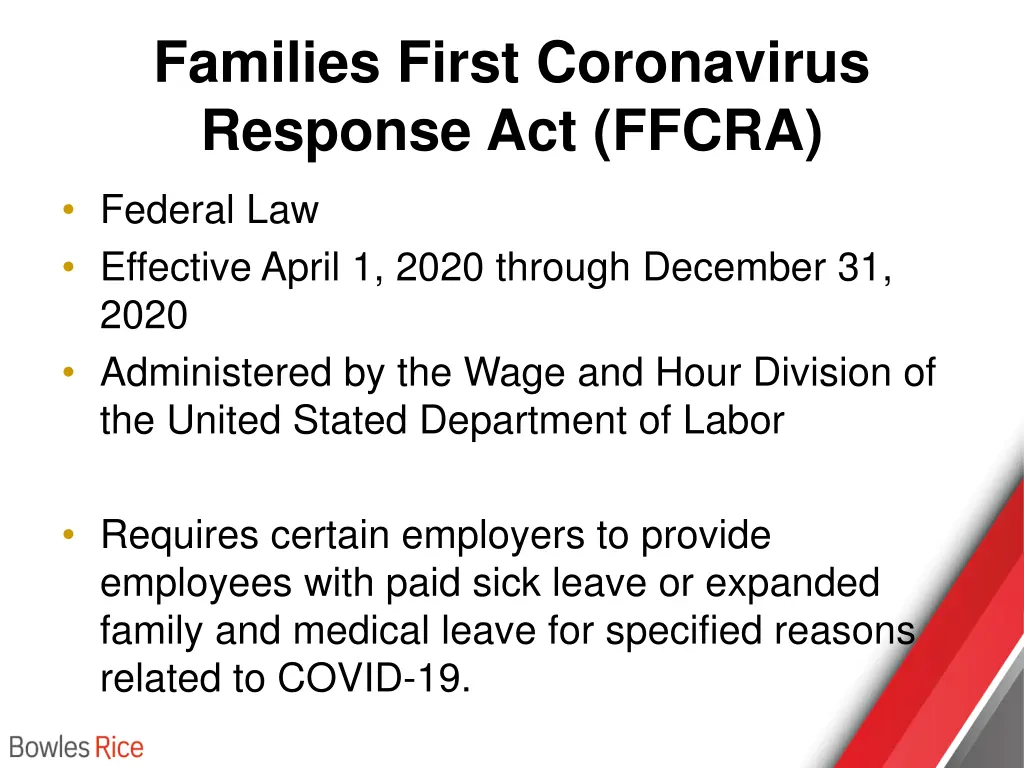 families first coronavirus response act ffcra