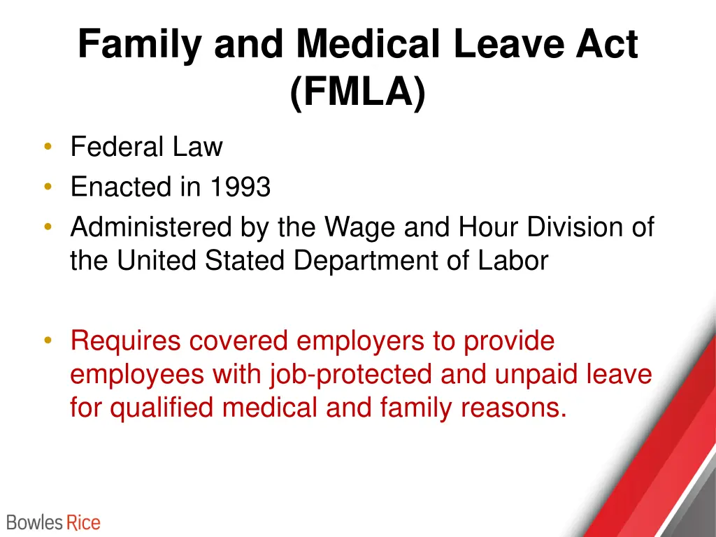 family and medical leave act fmla