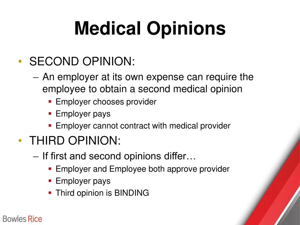 medical opinions