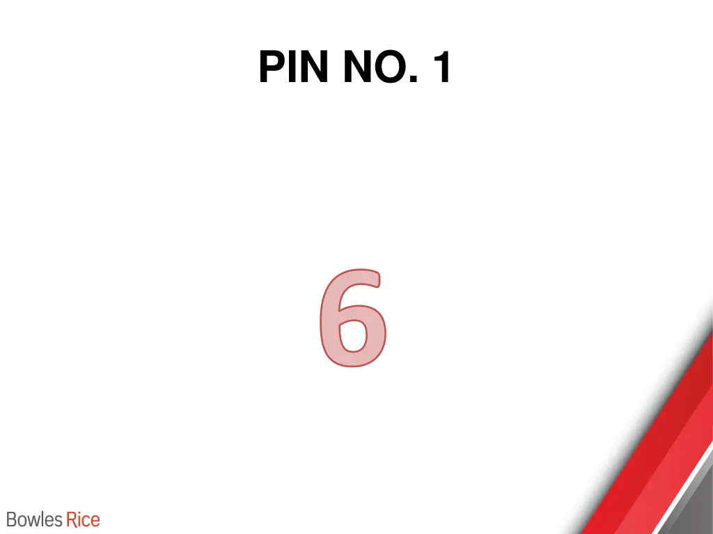 pin no 1