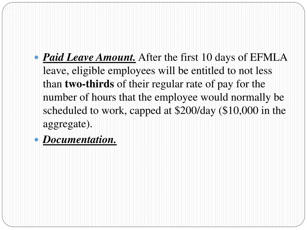 paid leave amount after the first 10 days