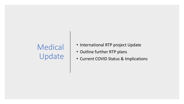 international rtp project update outline further