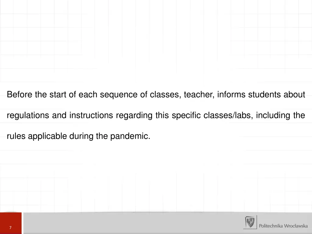 before the start of each sequence of classes