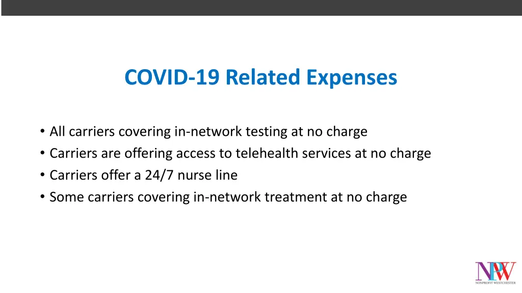 covid 19 related expenses