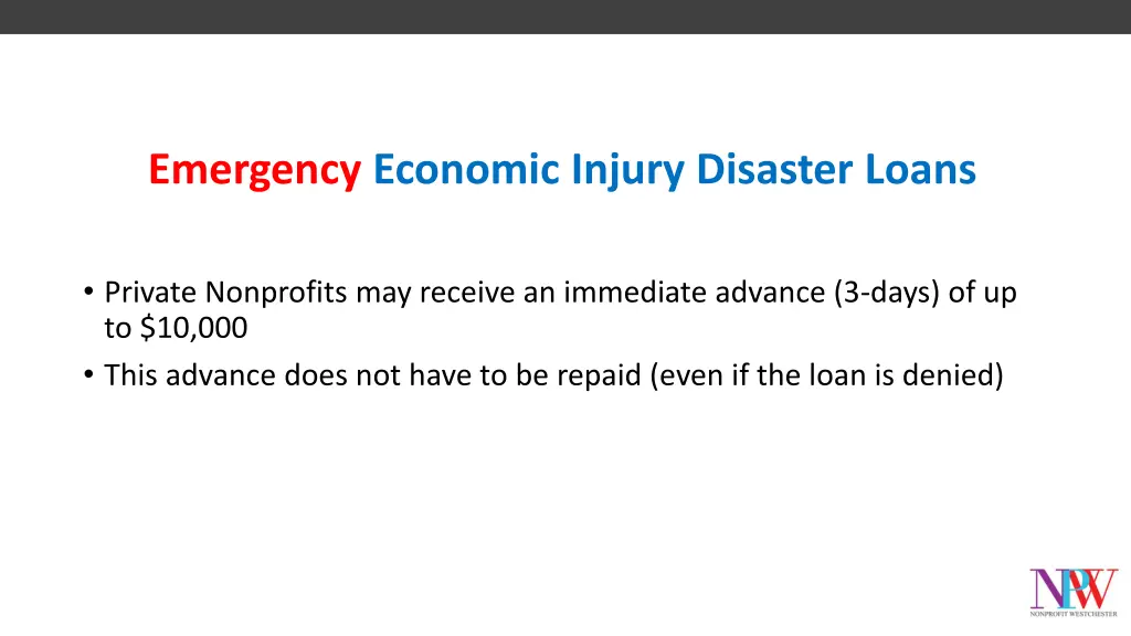 emergency economic injury disaster loans