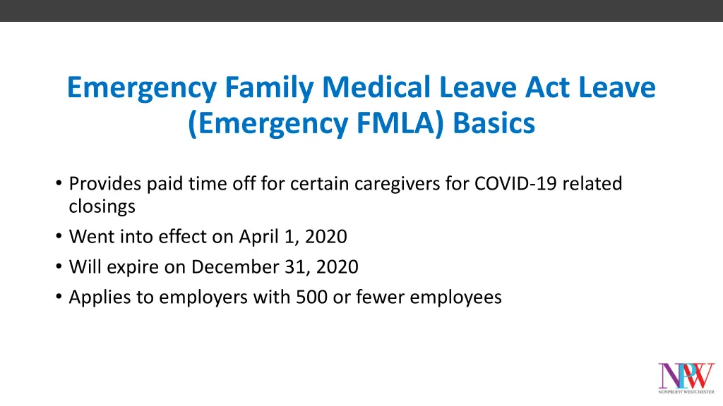 emergency family medical leave act leave